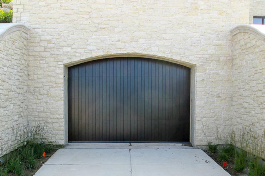 modern black garage door