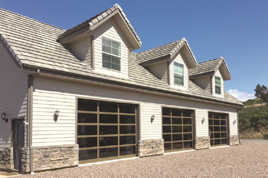 modern glass garage doors